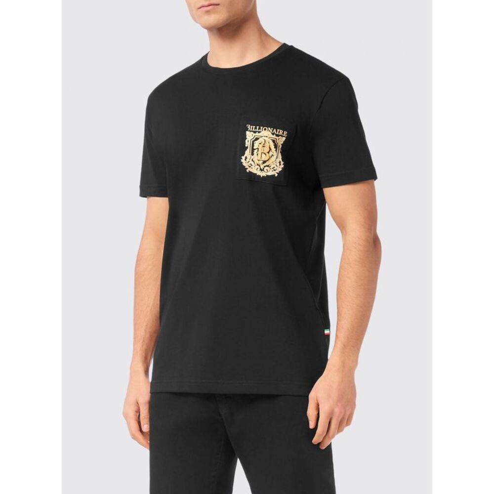 Billionaire Men Cotton Jersey T-Shirt Billionaire With Contrast Logo And Pocket